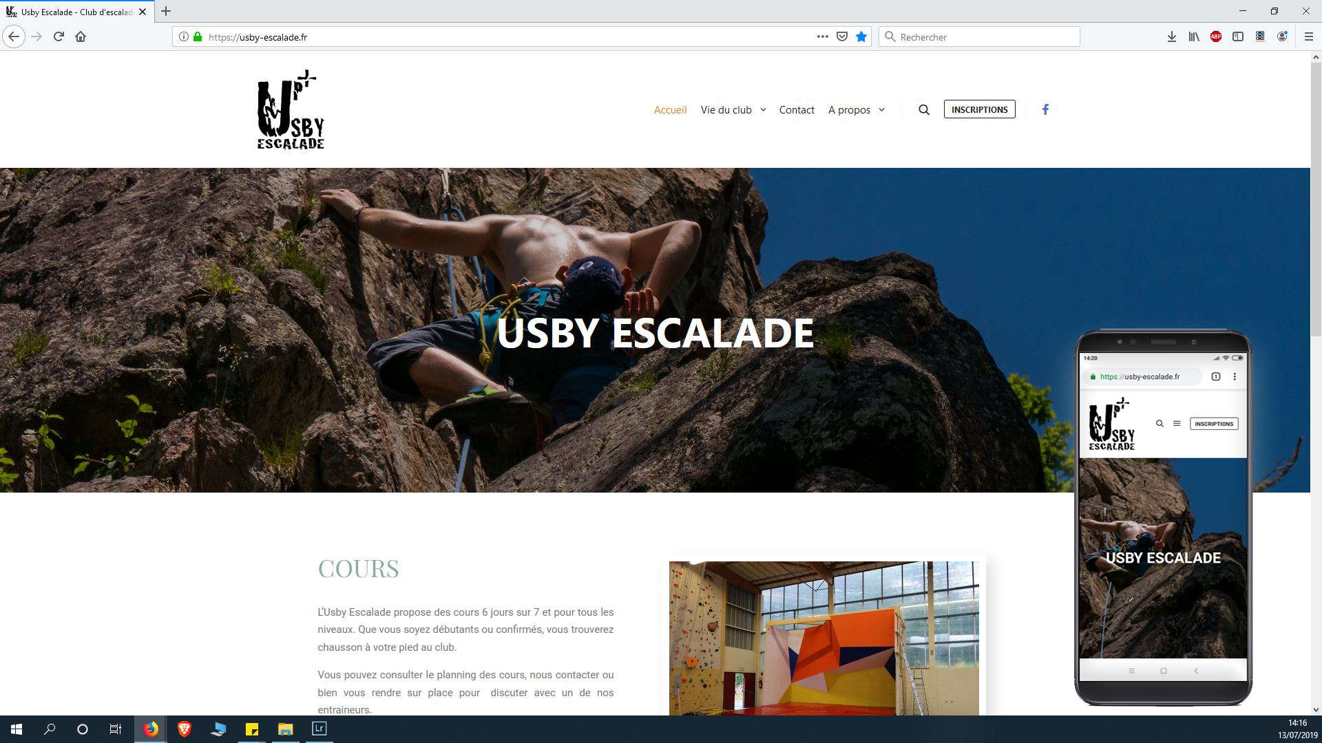 Image site comparee sur telephone et pc